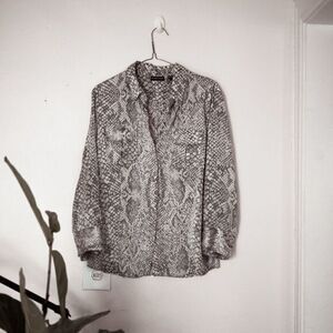 New York & Company Blouse Snakeskin